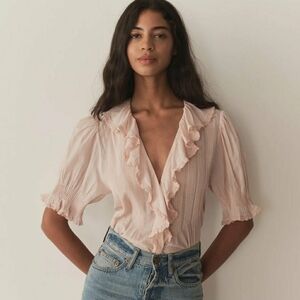 Doen Henri Blouse In Blush XS